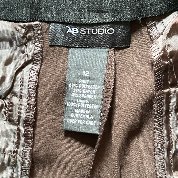 NWT! AB Studio brown Magic Waist dress/work pant - size 12 - Picture 6 of 7